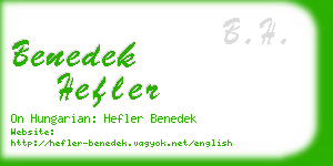benedek hefler business card